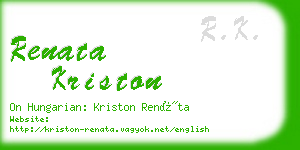 renata kriston business card